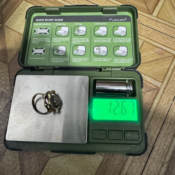 Gold Diamond Floral Ring 18k - Picture 8 of 8